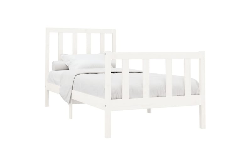 beBasic sengeramme 90x200 cm massivt fyrretræ hvid - Hvid - Møbler - Senge - Sengeramme & sengestel