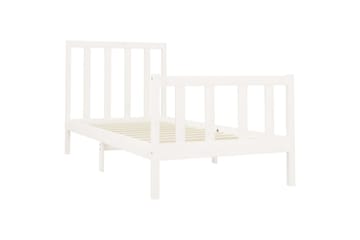 beBasic sengeramme 90x200 cm massivt fyrretræ hvid - Hvid - Møbler - Senge - Sengeramme & sengestel