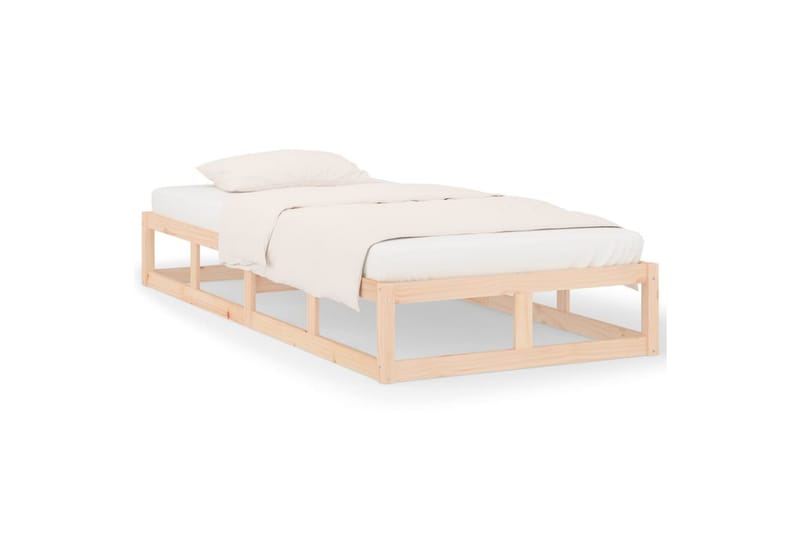 beBasic sengeramme 90x200 cm massivt træ - Brun - Møbler - Senge - Sengeramme & sengestel