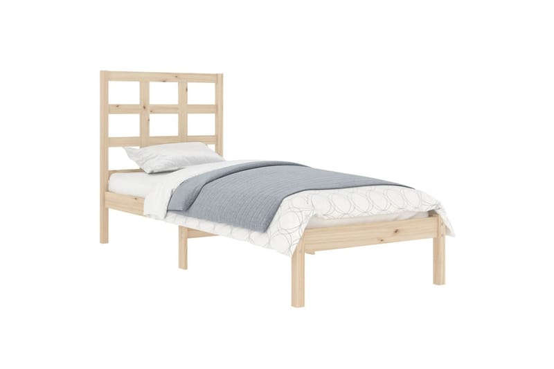 beBasic sengeramme 90x200 cm massivt træ - Brun - Møbler - Senge - Sengeramme & sengestel