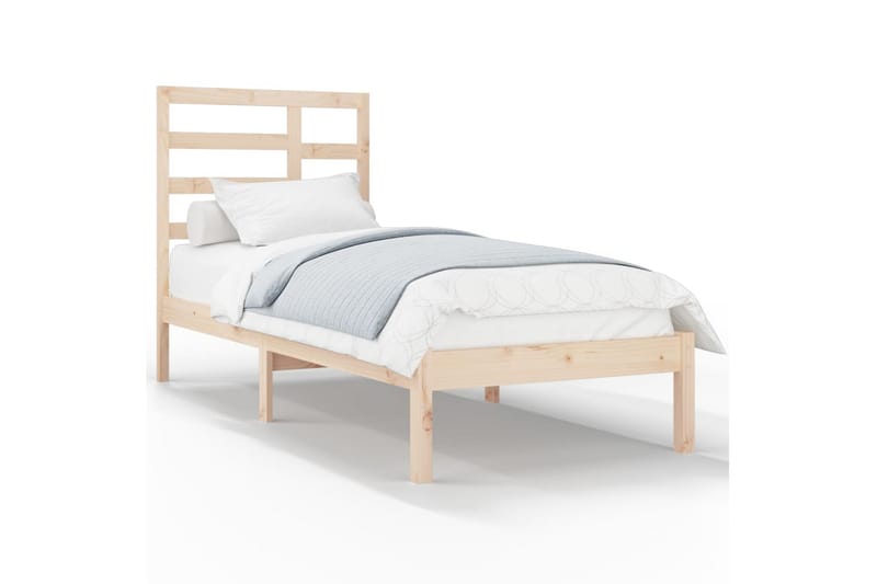 beBasic sengeramme 90x200 cm massivt træ - Brun - Møbler - Senge - Sengeramme & sengestel
