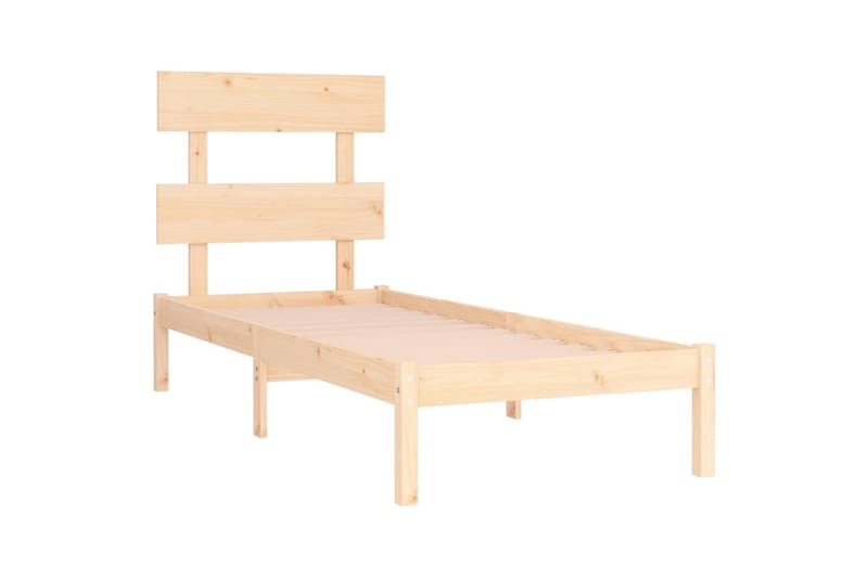 beBasic sengeramme 90x200 cm massivt træ - Brun - Møbler - Senge - Sengeramme & sengestel
