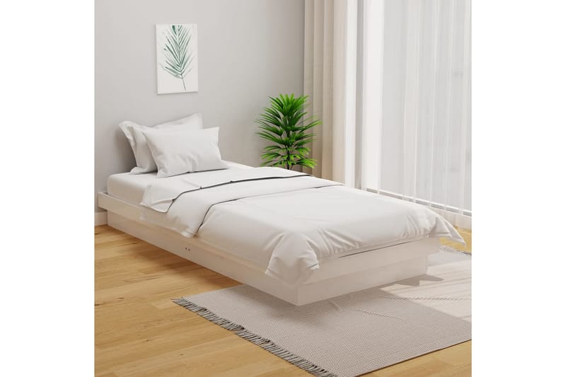 beBasic sengeramme 90x200 cm massivt træ hvid - Hvid - Møbler - Senge - Sengeramme & sengestel