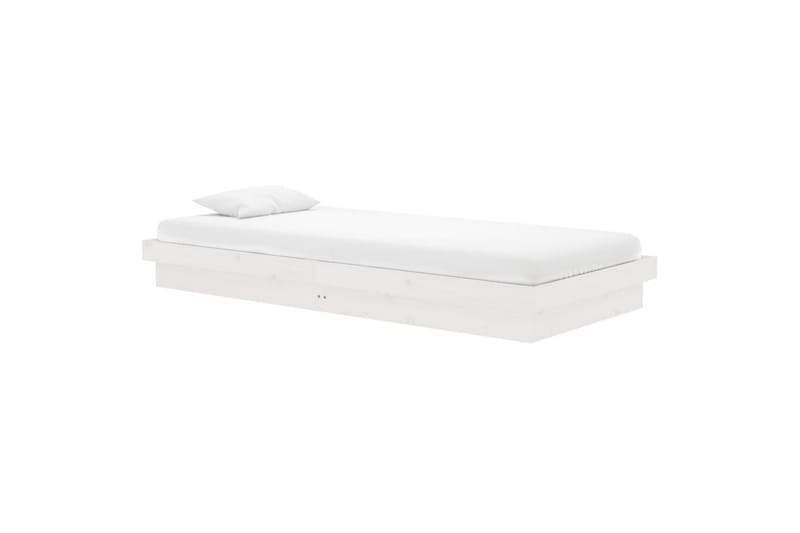 beBasic sengeramme 90x200 cm massivt træ hvid - Hvid - Møbler - Senge - Sengeramme & sengestel