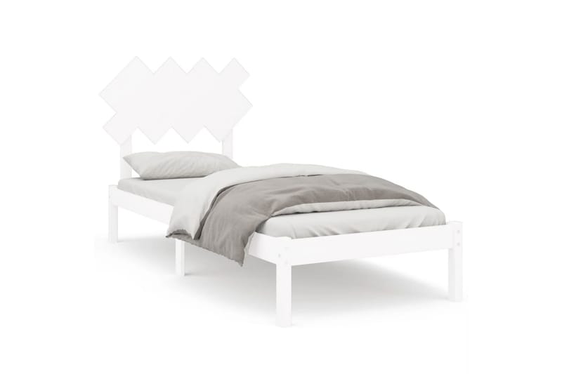 beBasic sengeramme 90x200 cm massivt træ hvid - Hvid - Møbler - Senge - Sengeramme & sengestel