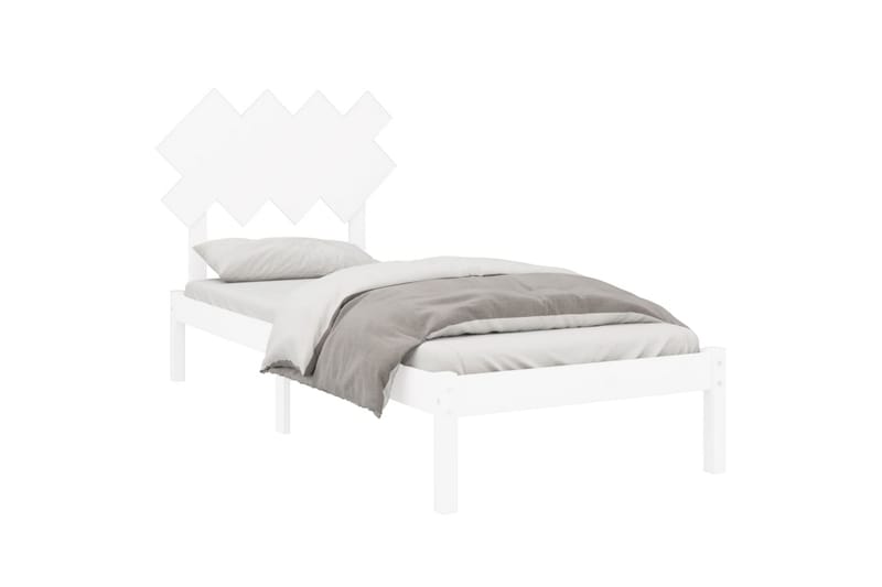 beBasic sengeramme 90x200 cm massivt træ hvid - Hvid - Møbler - Senge - Sengeramme & sengestel