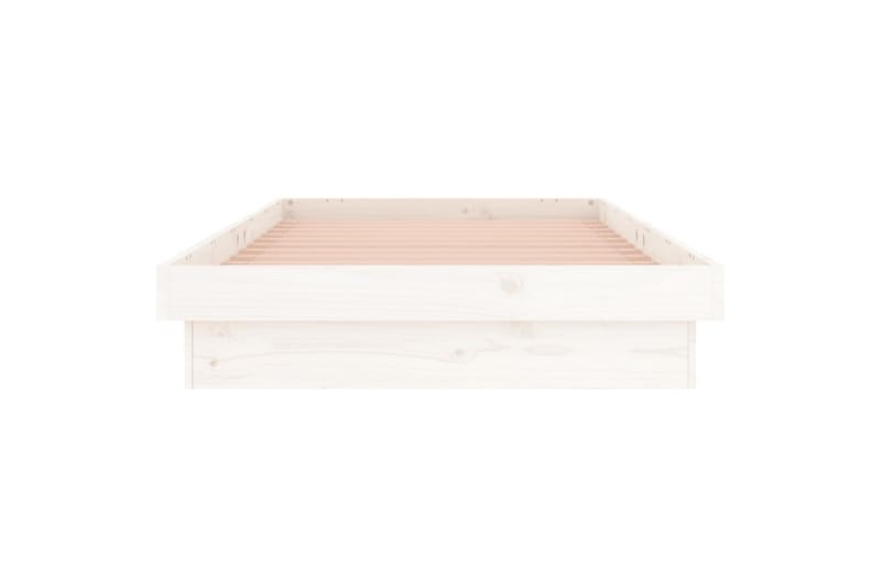 beBasic sengeramme med LED-lys 100x200 cm massivt træ hvid - Hvid - Møbler - Senge - Sengeramme & sengestel