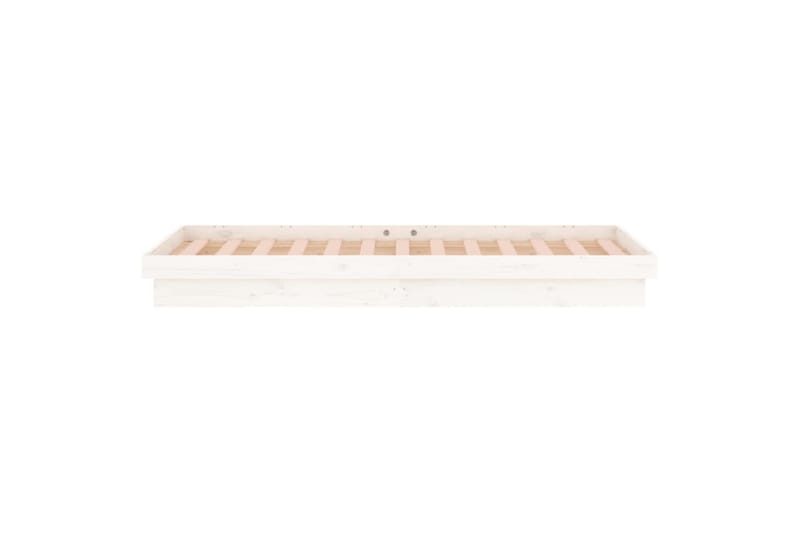 beBasic sengeramme med LED-lys 100x200 cm massivt træ hvid - Hvid - Møbler - Senge - Sengeramme & sengestel