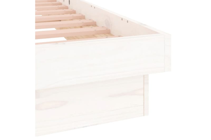 beBasic sengeramme med LED-lys 100x200 cm massivt træ hvid - Hvid - Møbler - Senge - Sengeramme & sengestel