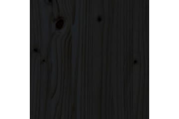 beBasic sengeramme med LED-lys 100x200 cm massivt træ sort - Sort - Møbler - Senge - Sengeramme & sengestel