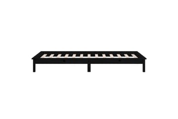 beBasic sengeramme med LED-lys 100x200 cm massivt træ sort - Sort - Møbler - Senge - Sengeramme & sengestel