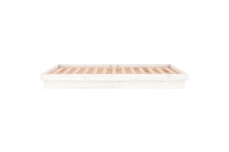 beBasic sengeramme med LED-lys 180x200 cm Super King massivt træ hvid - Hvid - Møbler - Senge - Sengeramme & sengestel