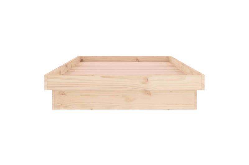 beBasic sengeramme med LED-lys 75x190 cm Small Single massivt træ - Brun - Møbler - Senge - Sengeramme & sengestel