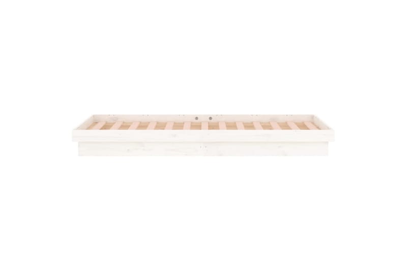 beBasic sengeramme med LED-lys 75x190 cm Small Single massivt træ hvid - Hvid - Møbler - Senge - Sengeramme & sengestel