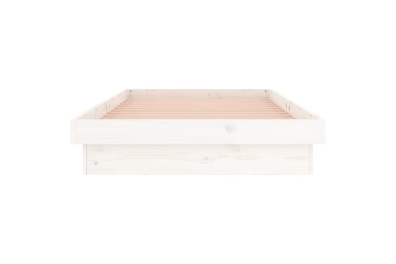 beBasic sengeramme med LED-lys 90x200 cm massivt træ hvid - Hvid - Møbler - Senge - Sengeramme & sengestel