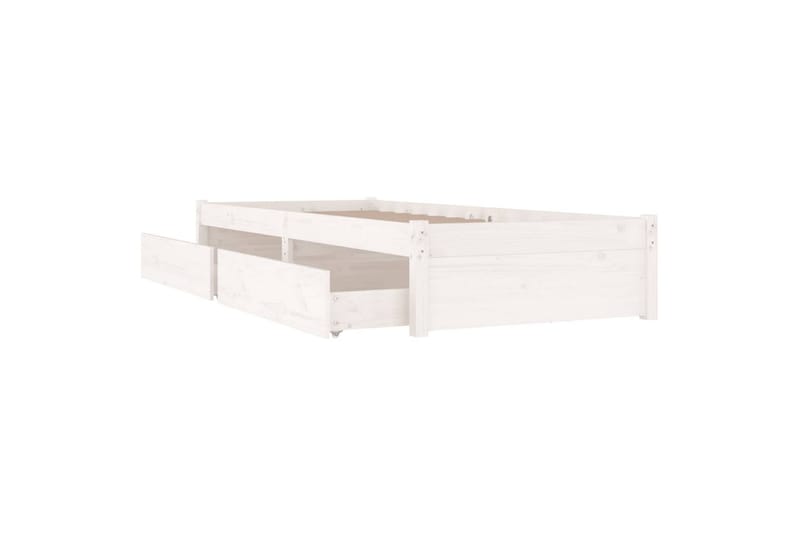 beBasic sengeramme med skuffer 100x200 cm hvid - Hvid - Møbler - Senge - Sengeramme & sengestel