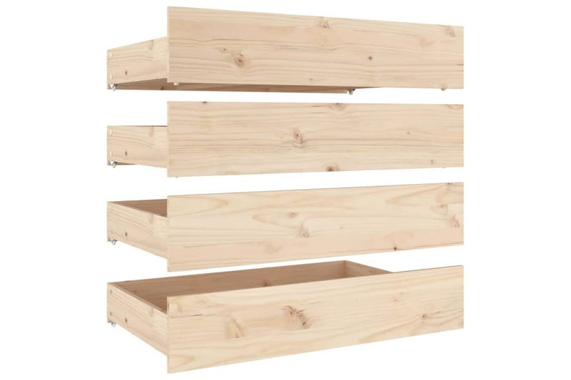 beBasic sengeramme med skuffer 120x190 cm Small Double - Brun - Møbler - Senge - Sengeramme & sengestel