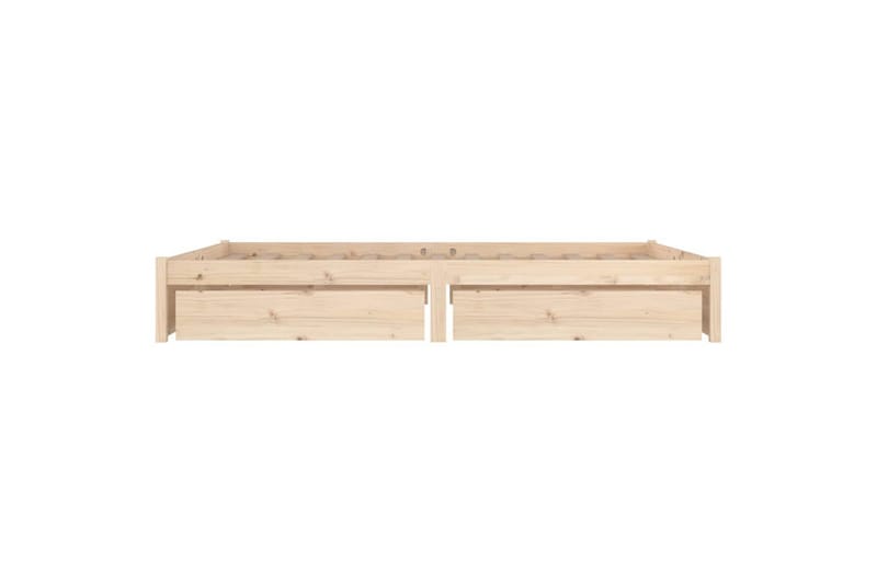 beBasic sengeramme med skuffer 120x190 cm Small Double - Brun - Møbler - Senge - Sengeramme & sengestel