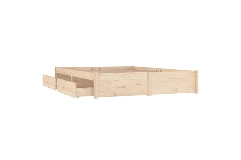 beBasic sengeramme med skuffer 120x190 cm Small Double - Brun - Sengeramme & sengestel