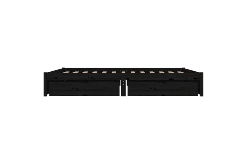 beBasic sengeramme med skuffer 120x190 cm Small Double sort - Sort - Møbler - Senge - Sengeramme & sengestel