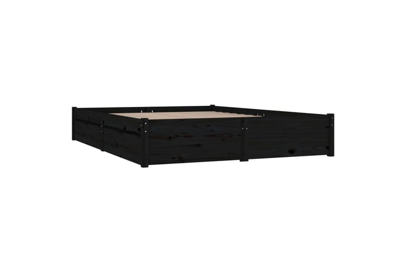 beBasic sengeramme med skuffer 120x190 cm Small Double sort - Sort - Møbler - Senge - Sengeramme & sengestel
