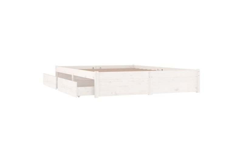 beBasic sengeramme med skuffer 120x200 cm dobbelt hvid - Hvid - Sengeramme & sengestel