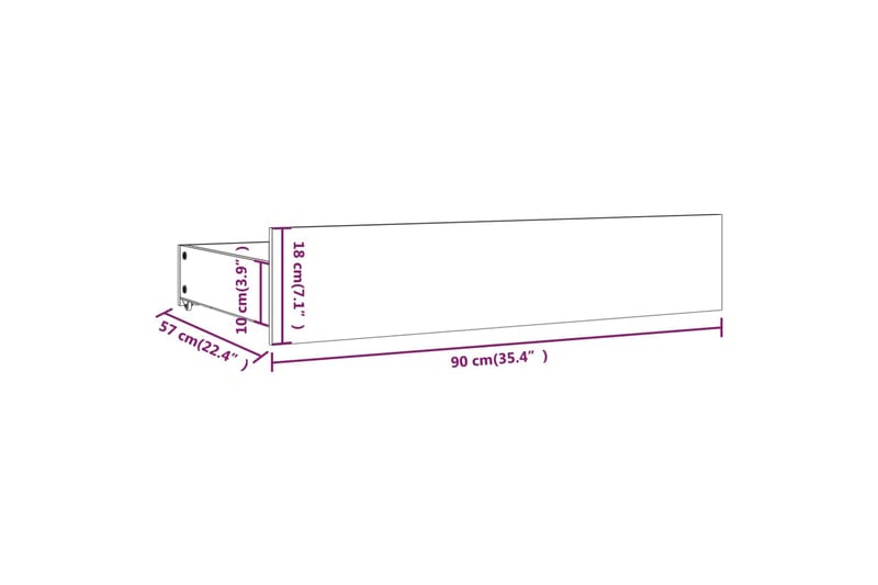 beBasic sengeramme med skuffer 135x190 cm dobbelt sort - Sort - Sengeramme & sengestel