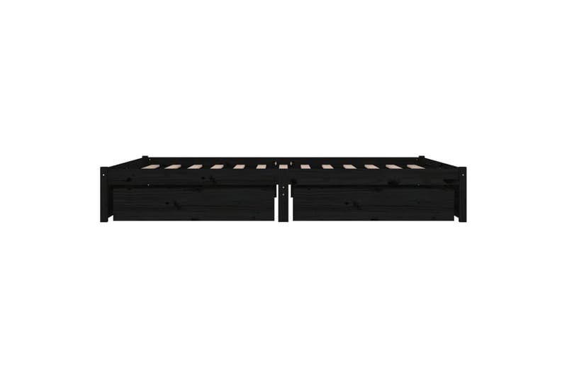 beBasic sengeramme med skuffer 135x190 cm dobbelt sort - Sort - Sengeramme & sengestel