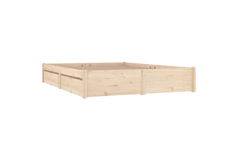 beBasic sengeramme med skuffer 140x190 cm - Brun - Møbler - Senge - Sengeramme & sengestel
