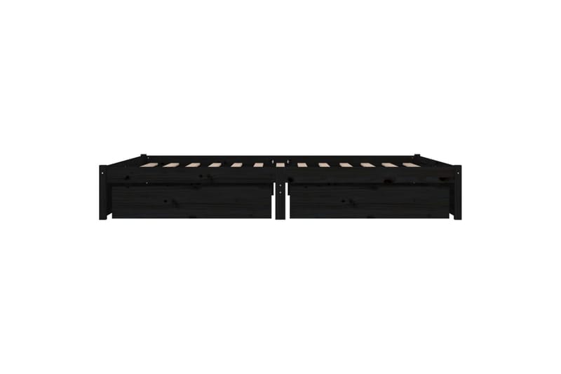 beBasic sengeramme med skuffer 140x190 cm dobbelt sort - Sort - Sengeramme & sengestel