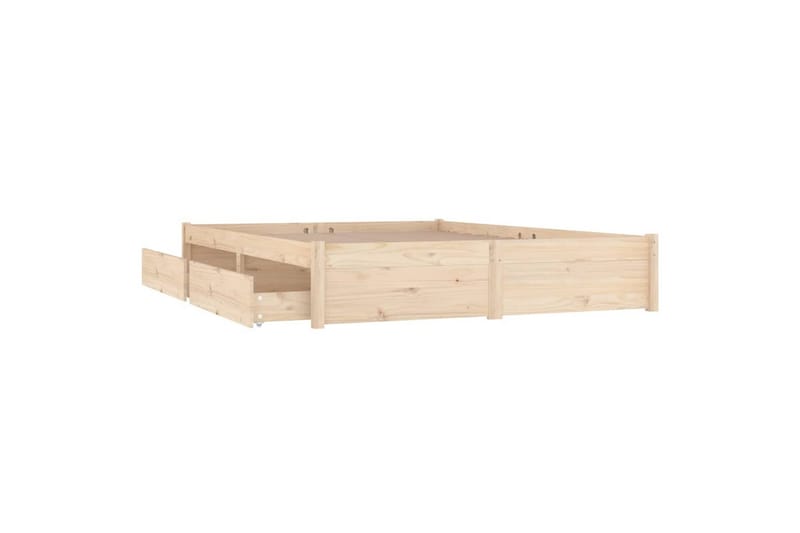 beBasic sengeramme med skuffer 150x200 cm King Size - Brun - Sengeramme & sengestel