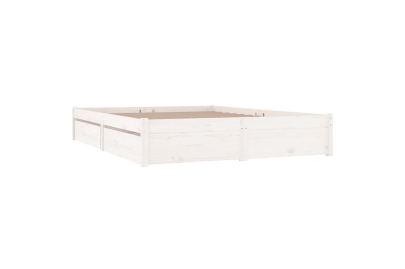 beBasic sengeramme med skuffer 150x200 cm King Size hvid - Hvid - Møbler - Senge - Sengeramme & sengestel