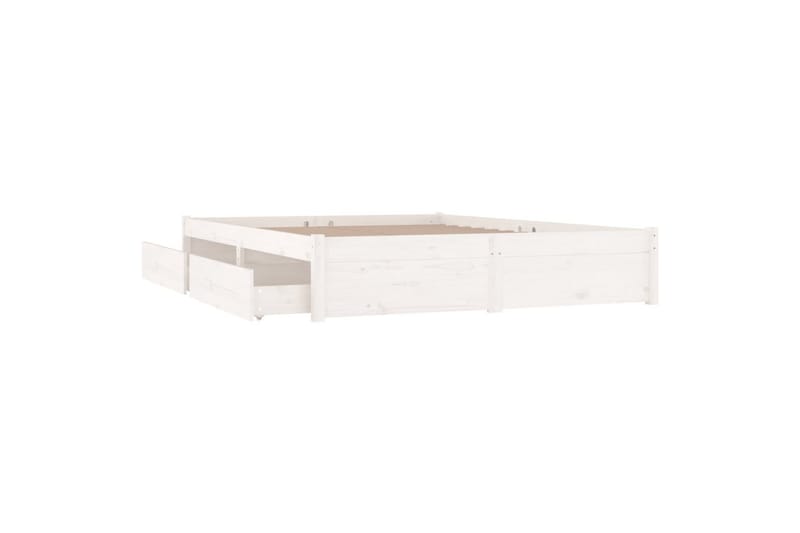 beBasic sengeramme med skuffer 160x200 cm hvid - Hvid - Møbler - Senge - Sengeramme & sengestel