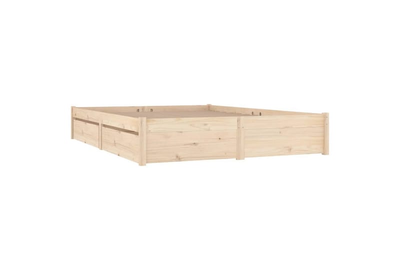 beBasic sengeramme med skuffer 200x200 cm - Brun - Møbler - Senge - Sengeramme & sengestel