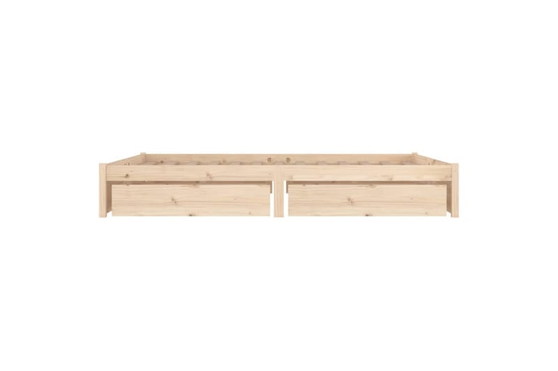 beBasic sengeramme med skuffer 200x200 cm - Brun - Møbler - Senge - Sengeramme & sengestel
