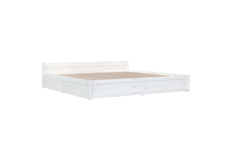 beBasic sengeramme med skuffer 200x200 cm hvid - Hvid - Møbler - Senge - Sengeramme & sengestel
