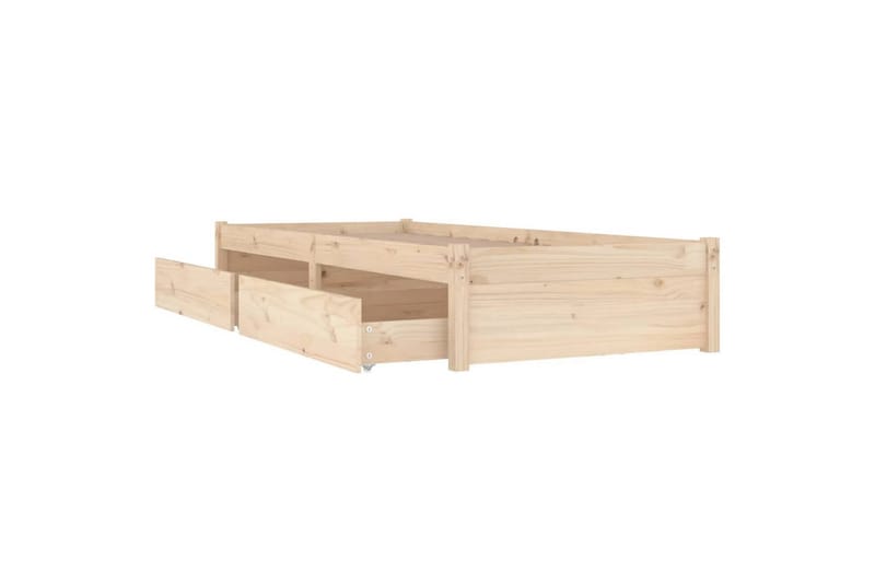 beBasic sengeramme med skuffer 75x190 cm Small Single - Brun - Sengeramme & sengestel