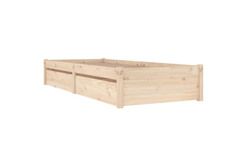 beBasic sengeramme med skuffer 90x190 cm single - Brun - Sengeramme & sengestel