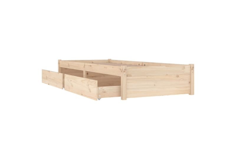 beBasic sengeramme med skuffer 90x190 cm single - Brun - Sengeramme & sengestel