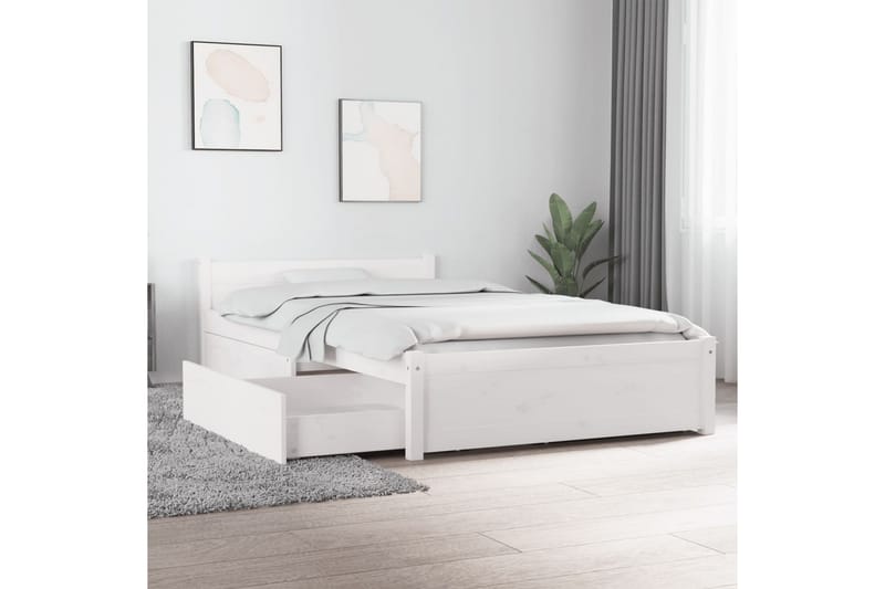 beBasic sengeramme med skuffer 90x200 cm hvid - Hvid - Møbler - Senge - Sengeramme & sengestel