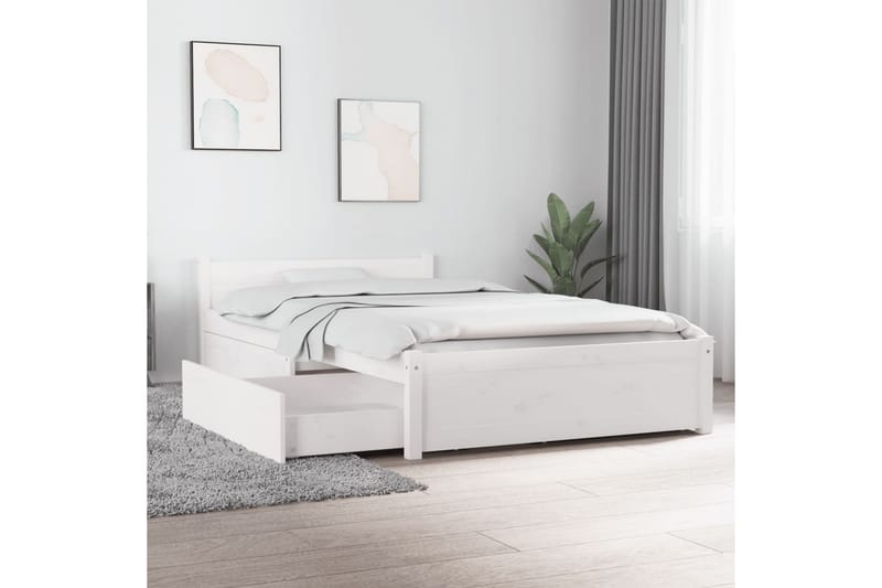 beBasic sengeramme med skuffer 90x200 cm hvid - Hvid - Sengeramme & sengestel