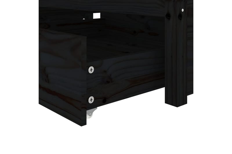 beBasic sengeramme med skuffer 90x200 cm sort - Sort - Sengeramme & sengestel
