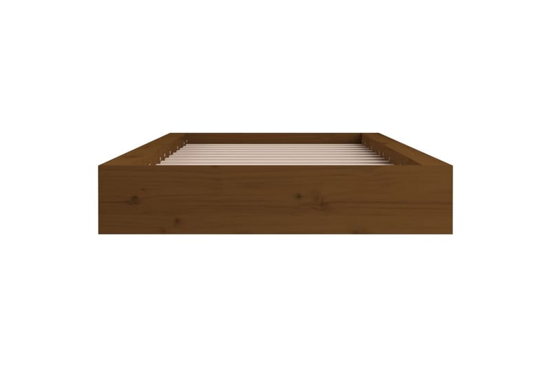 beBasic sengestel 75x190 cm Small Single massivt træ gyldenbrun - Brun - Møbler - Senge - Sengeramme & sengestel
