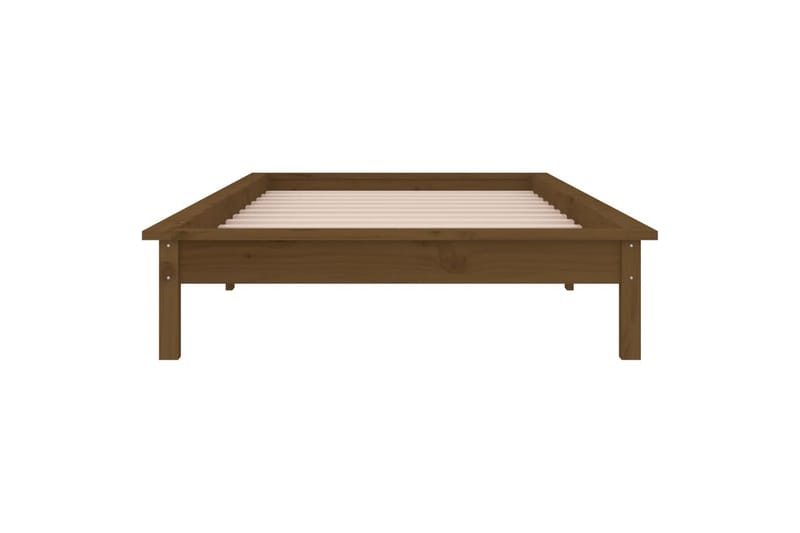 beBasic sengestel m. LED-lys 75x190 cm Small Single massivt træ brun - Brun - Møbler - Senge - Sengeramme & sengestel