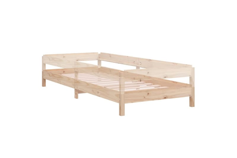 beBasic stabelbar seng 75x190 cm massivt fyrretræ - Brun - Møbler - Senge - Sengeramme & sengestel