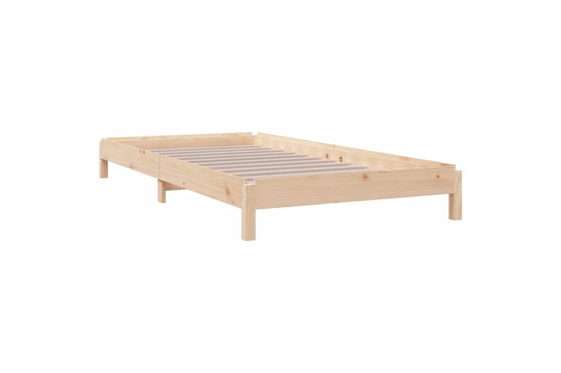 beBasic stabelbar seng 75x190 cm massivt fyrretræ - Brun - Sengeramme & sengestel