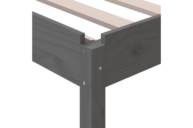 beBasic stabelbar seng 75x190 cm massivt fyrretræ grå - GrÃ¥ - Møbler - Senge - Sengeramme & sengestel