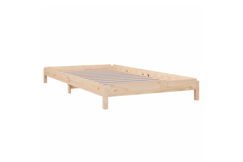 beBasic stabelbar seng 90x200 cm massivt fyrretræ - Brun - Sengeramme & sengestel