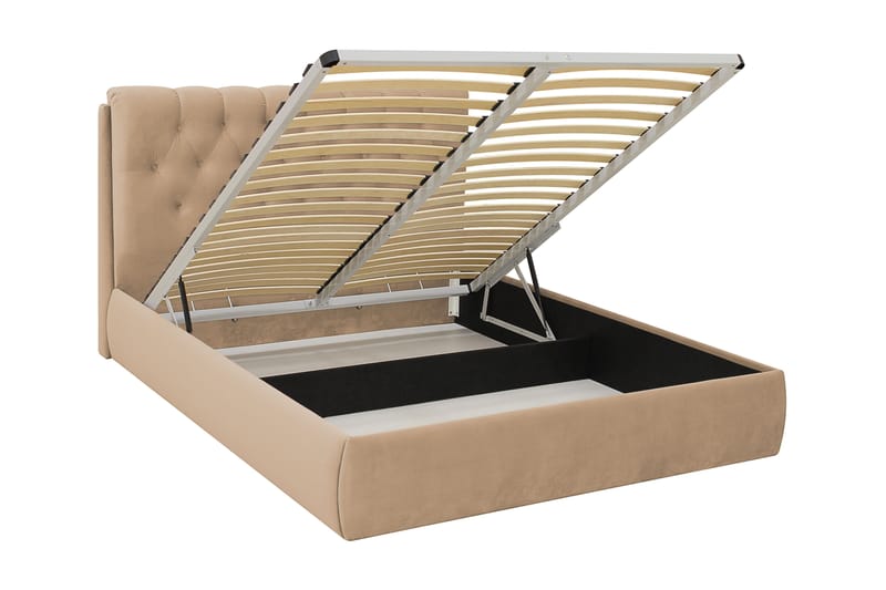 Bedford Sengpakke med Opbevaring 160x200 cm - Lysebrun - Møbler - Senge - Komplet sengepakke