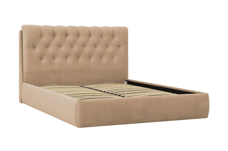 Bedford Sengpakke med Opbevaring 160x200 cm - Lysebrun - Møbler - Senge - Komplet sengepakke